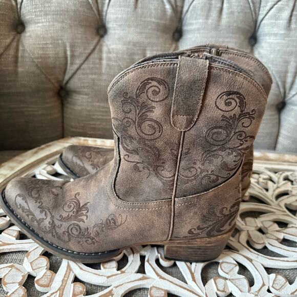 Roper Short Western Cowboy Boots Women’s 10 - Picture 7 of 9